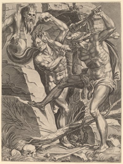 Hercules Killing Cacus by Dirck Volckertz Coornhert