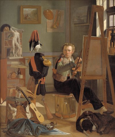 The Battle-Painter Jørgen Sonne in his Studio by Ditlev Blunck