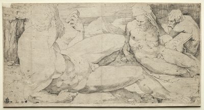 Three Male Nudes by Domenico Beccafumi