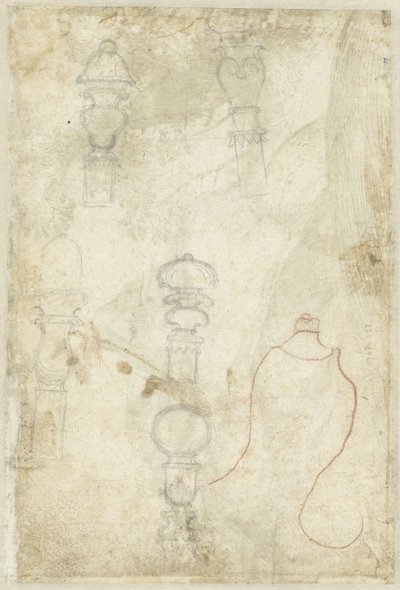 Sketches of Buds by Domenico Campagnola (possibly)