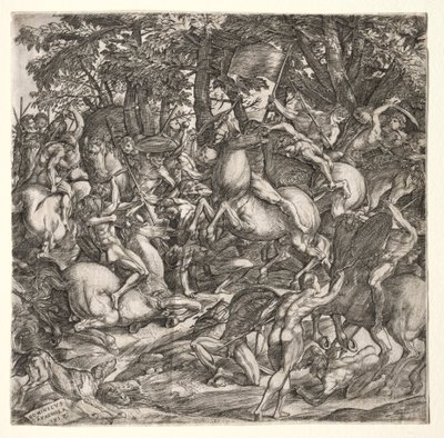 Battle of Naked Men by Domenico Campagnola