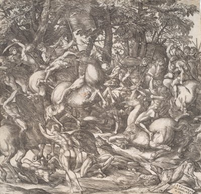 Cavalry Battle by Domenico Campagnola