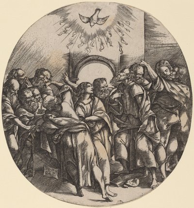 The Descent of the Holy Spirit by Domenico Campagnola
