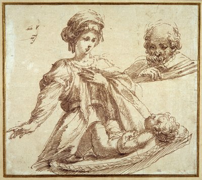 The Holy Family by Domenico Campagnola