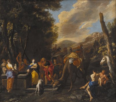 Rebecca and Eliezer at the Well by Domenico Gargiulo