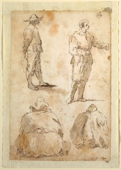 Four Men by Domenico Gargiulo, called Micco Spadaro