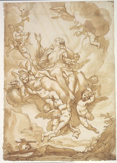 Ascension of St Mary Magdalene by Domenico Piola