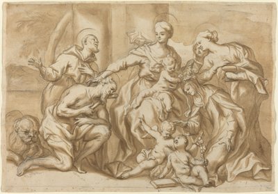 Madonna Surrounded by Saints by Domenico Piola