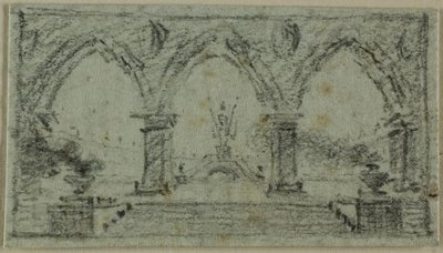 Porch with Gothic Arches by Domenico Quaglio