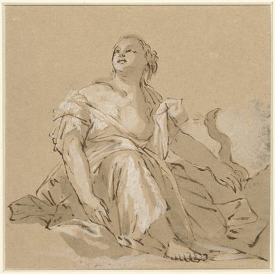 Seated Juno on Clouds by Domenico Zanetti (attributed to)