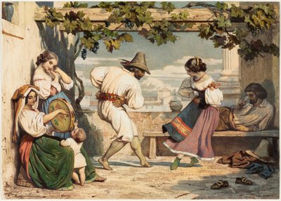 La Saltarelle, 1800s by Dominique Louis Papety