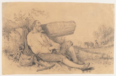 Sleeping Field Worker by Dominique Louis Papety