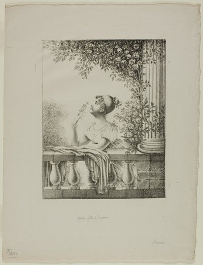 Young Girl with Bird by Dominique Vivant Denon