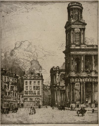 St. Sulpice Paris, The Great Tower by Donald Shaw MacLaughlan