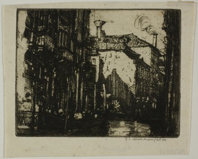 The Dark Canal, Venice by Donald Shaw MacLaughlan