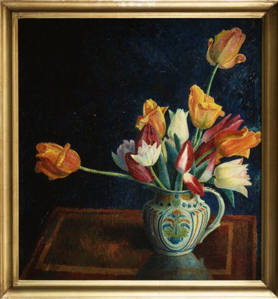 Tulips in a Staffordshire Jug by Dora Carrington