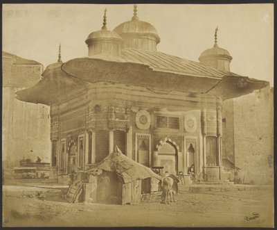 Building with Tent and Horse by Durand