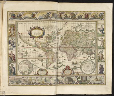 A world map by Dutch School