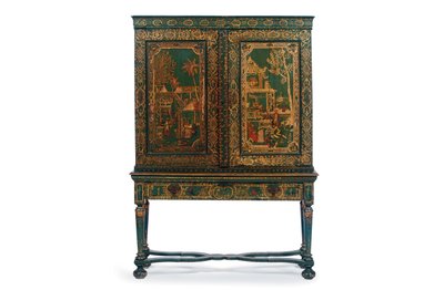 Collectors Cabinet on Stand by Dutch School