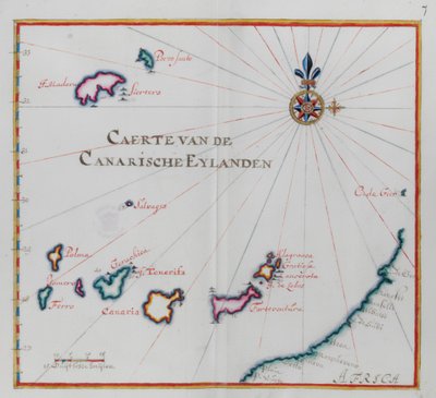 Map of the Canary Islands by Dutch School