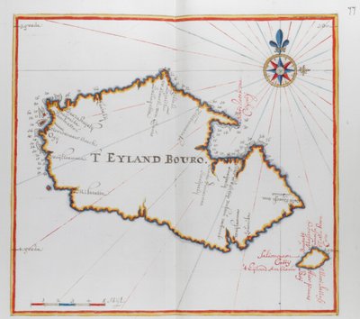 Map of the island of Bouro, Indonesia by Dutch School