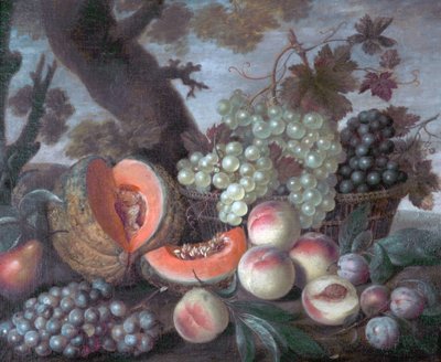 Melons and Grapes by Dutch School