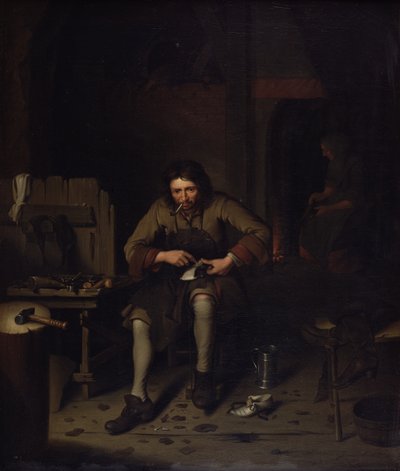 The Cobbler, c.1675 by Dutch School