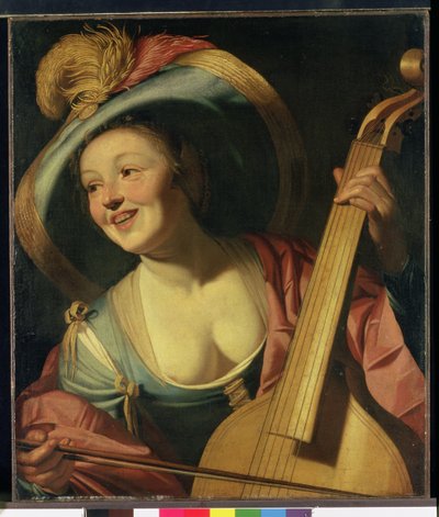 The Viola da Gamba Player by Dutch School