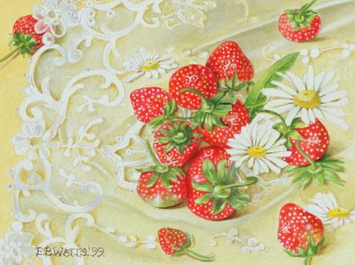 Strawberries on Lace, 1999 by E.B. Watts