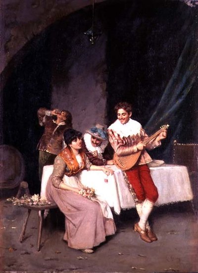 The Bashful Flower Seller by E. Ascenzi