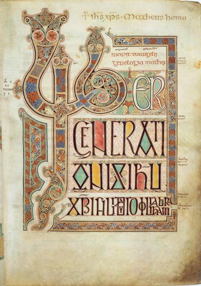 The Lindisfarne Gospels by Eadfrith,