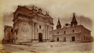 Church of San Francisco and Post-Office, Guatemala by Eadweard Muybridge