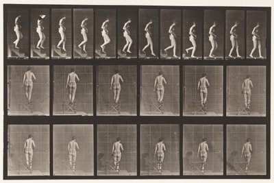 Descending Stairs, Hands Clasped by Eadweard Muybridge
