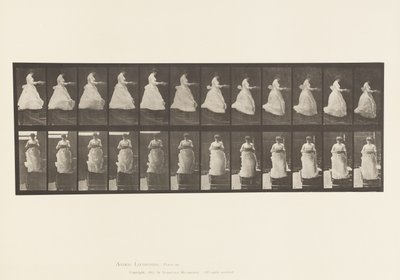 Plate 134. Descending Stairs, With Basin in Hands by Eadweard Muybridge
