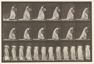 Courtseying, Fan in Right Hand by Eadweard Muybridge