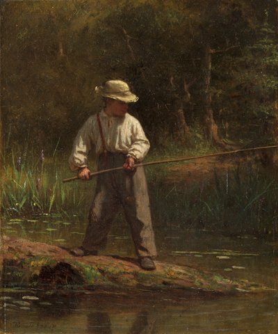 Boy Fishing by Eastman Johnson