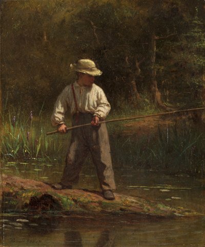 Boy Fishing, c.1860 by Eastman Johnson