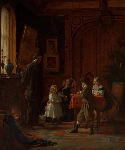 Christmas-Time, The Blodgett Family, 1864 by Eastman Johnson