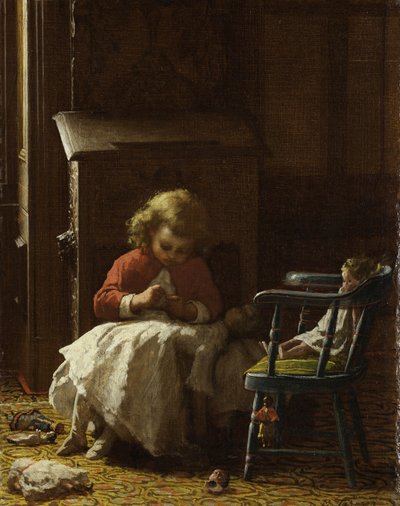 Family Cares, 1873 by Eastman Johnson