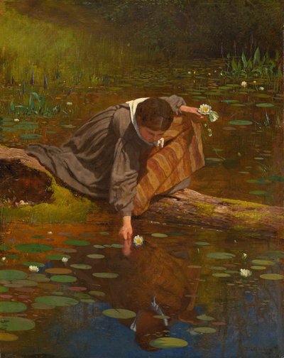 Gathering Lilies by Eastman Johnson