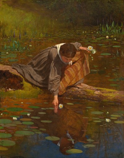 Gathering Lilies by Eastman Johnson