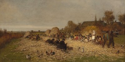 Husking Bee, Island of Nantucket, 1876 by Eastman Johnson