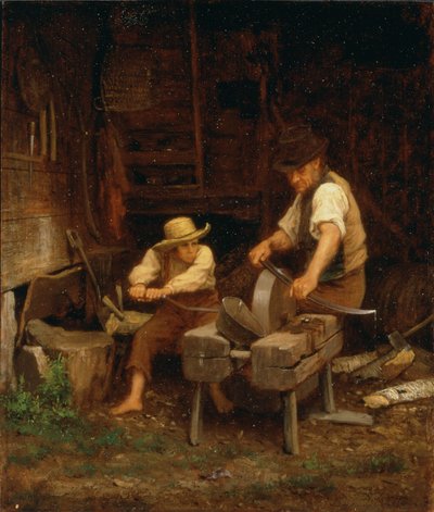 Sharpening the Scythe by Eastman Johnson