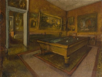 Billiard Room at Ménil-Hubert by Edgar Degas