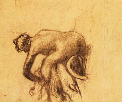 After the Bath, Woman drying herself by Edgar Degas