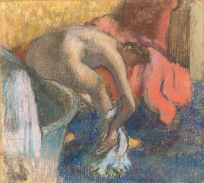 After the Bath, Woman Drying Her Leg by Edgar Degas