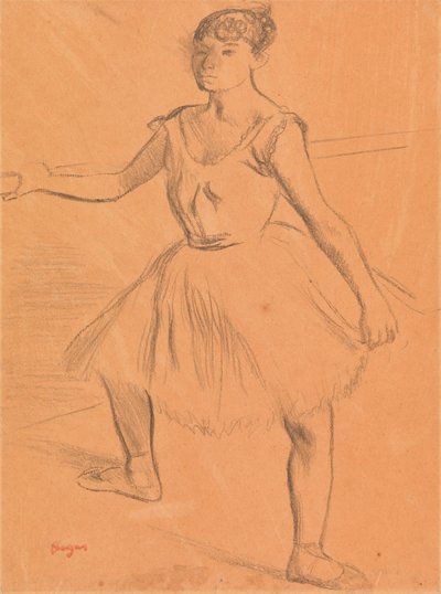 Ballerina Standing at a Bar by Edgar Degas