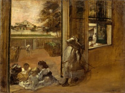 Courtyard of a House (New Orleans) by Edgar Degas