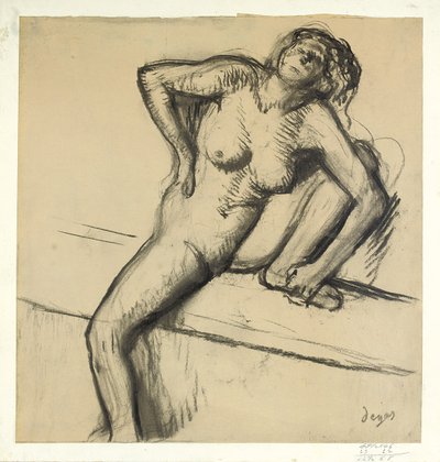 Crouching Nude by Edgar Degas