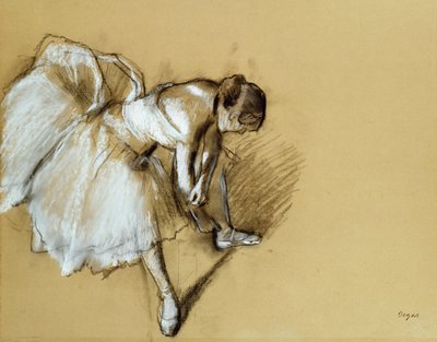 Dancer Adjusting her Shoe, c.1890 by Edgar Degas